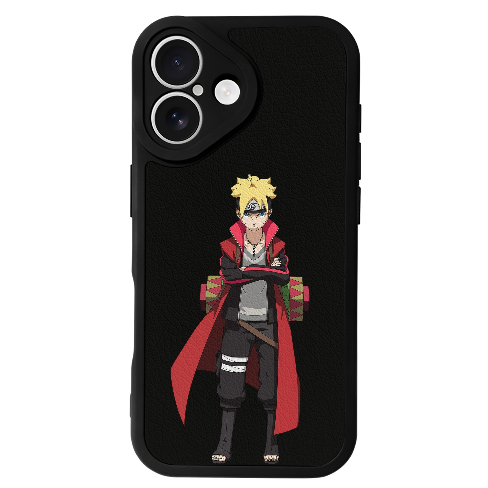 （画像用） NARUTO -ナルト- うずまき ボルト Uzumaki Boruto 【iPhone 16シリーズ対応】シリコンスマホケース（レザー調） 材質：シリコン